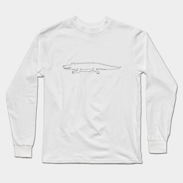 Cute Alligator Long Sleeve T-Shirt by TheDesignTeem